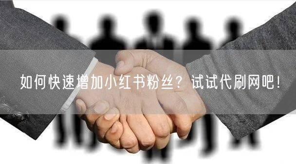 如何快速增加小红书粉丝？试试代刷网吧！