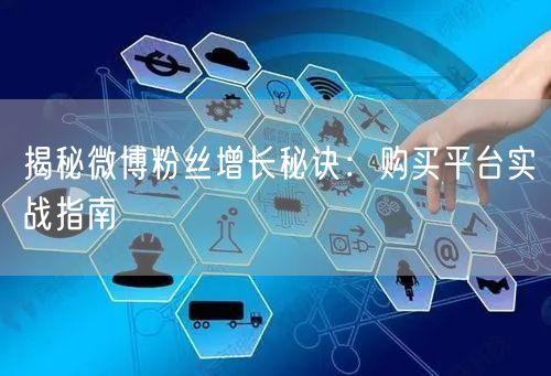 揭秘微博粉丝增长秘诀：购买平台实战指南