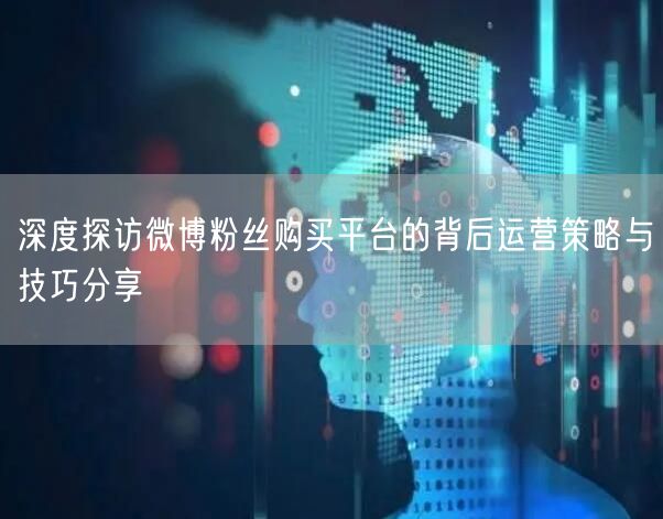 深度探访微博粉丝购买平台的背后运营策略与技巧分享