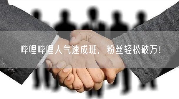 哔哩哔哩人气速成班，粉丝轻松破万！