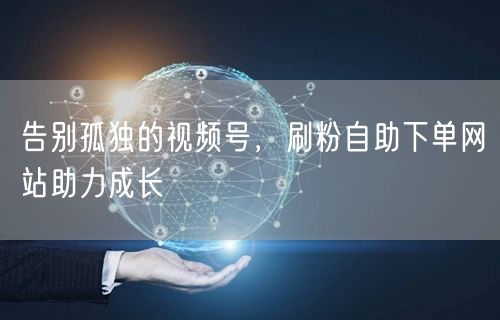 告别孤独的视频号，刷粉自助下单网站助力成长