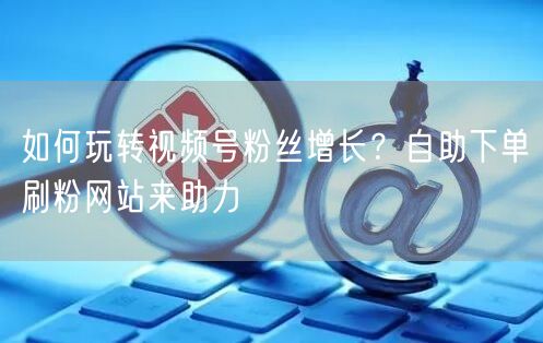 如何玩转视频号粉丝增长？自助下单刷粉网站来助力