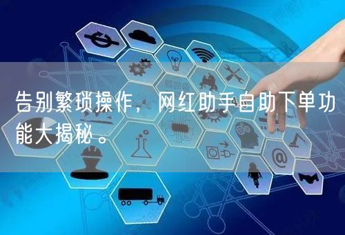 告别繁琐操作，网红助手自助下单功能大揭秘。